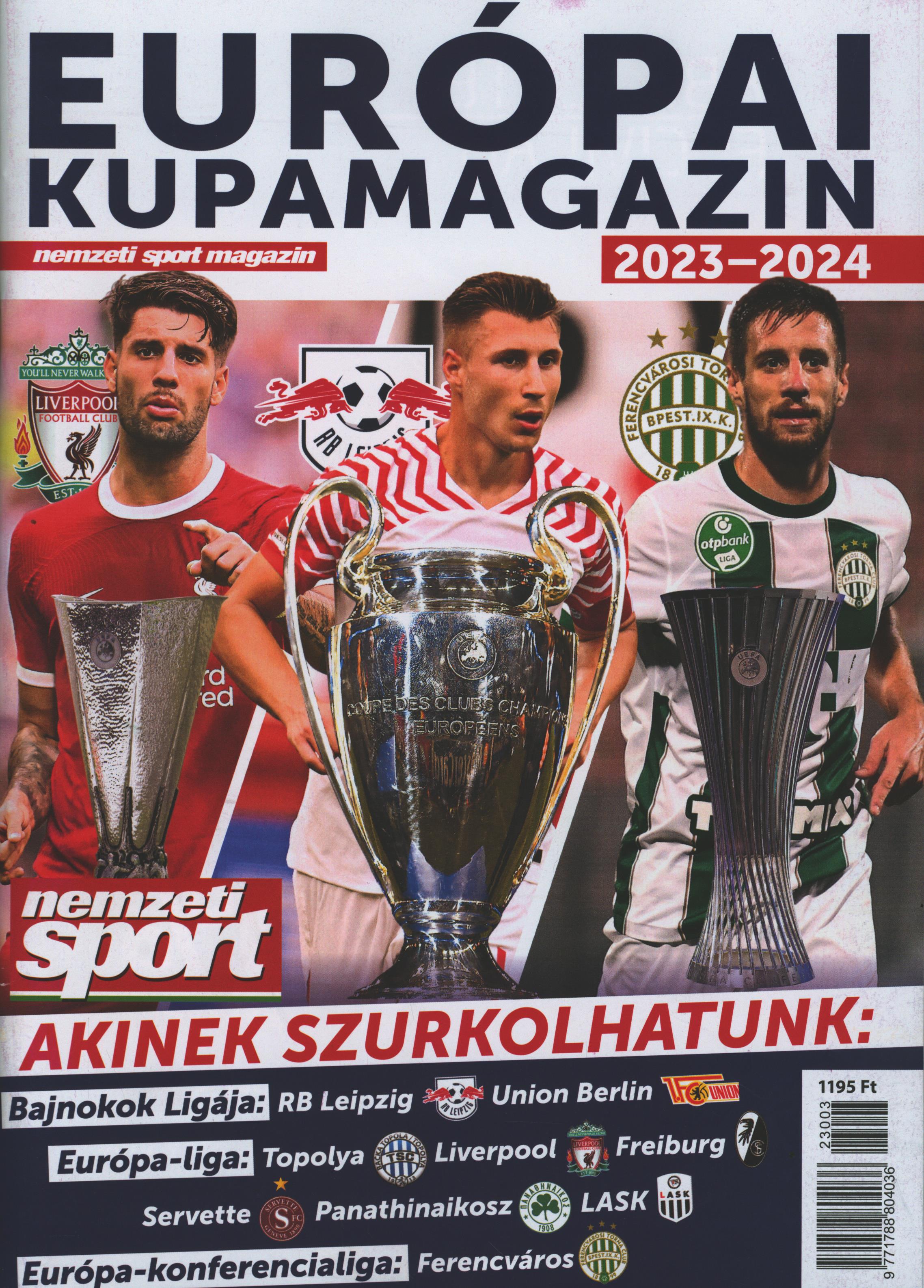 Nemzeti Sport MagazinEurópai Kupamagazin 20232024 Sajtóforrás